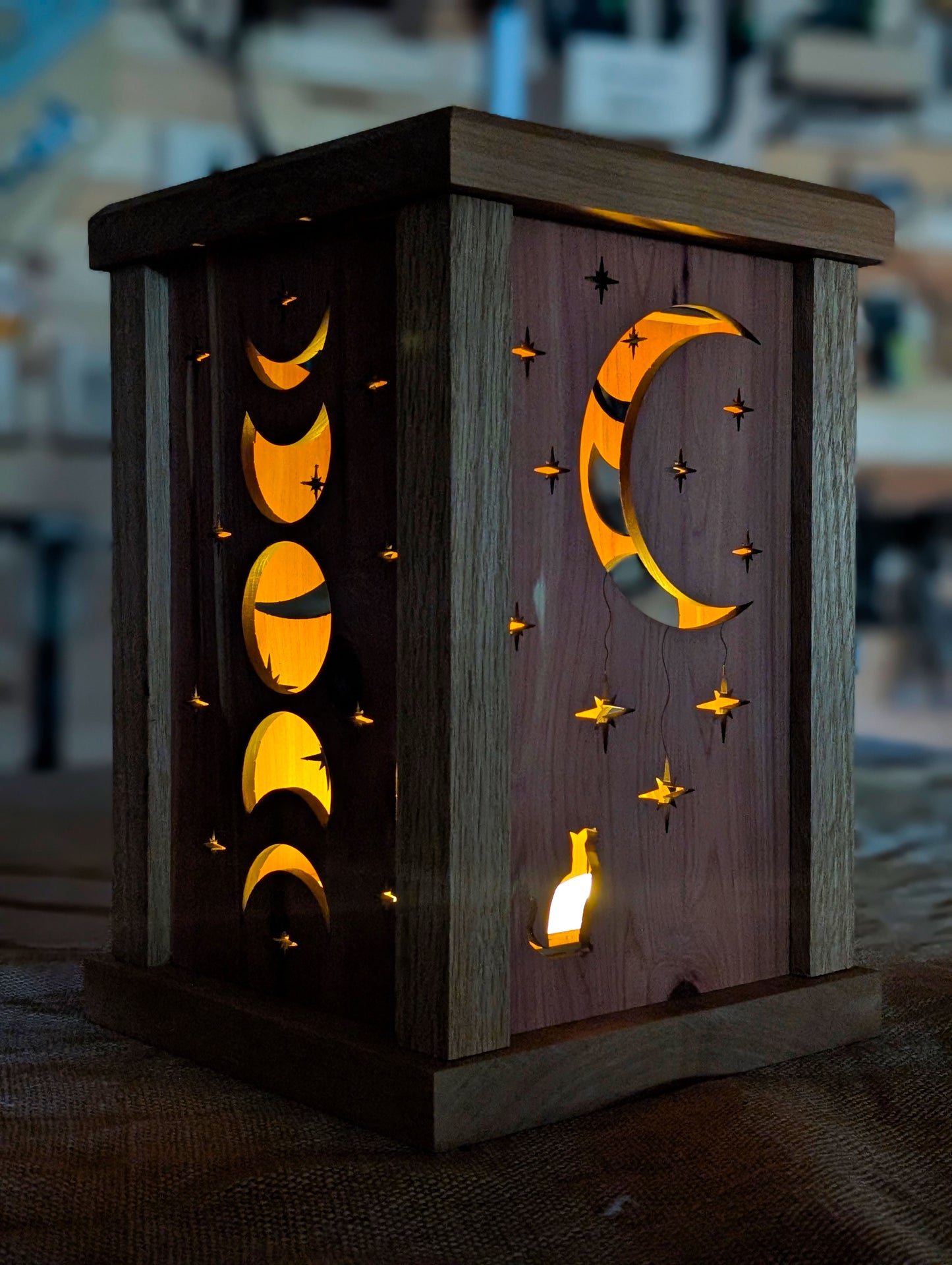 Cat and Moon Luminary