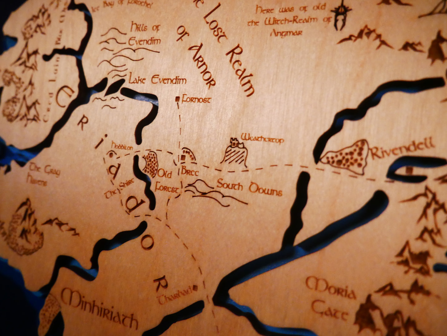 Topographical Map of Middle Earth