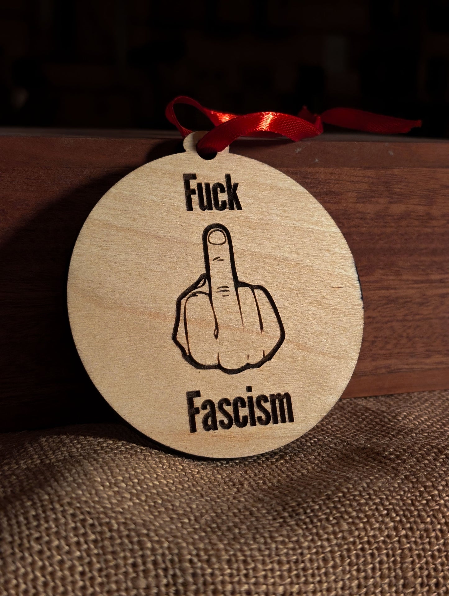 F#$% Fascism Holiday Ornament
