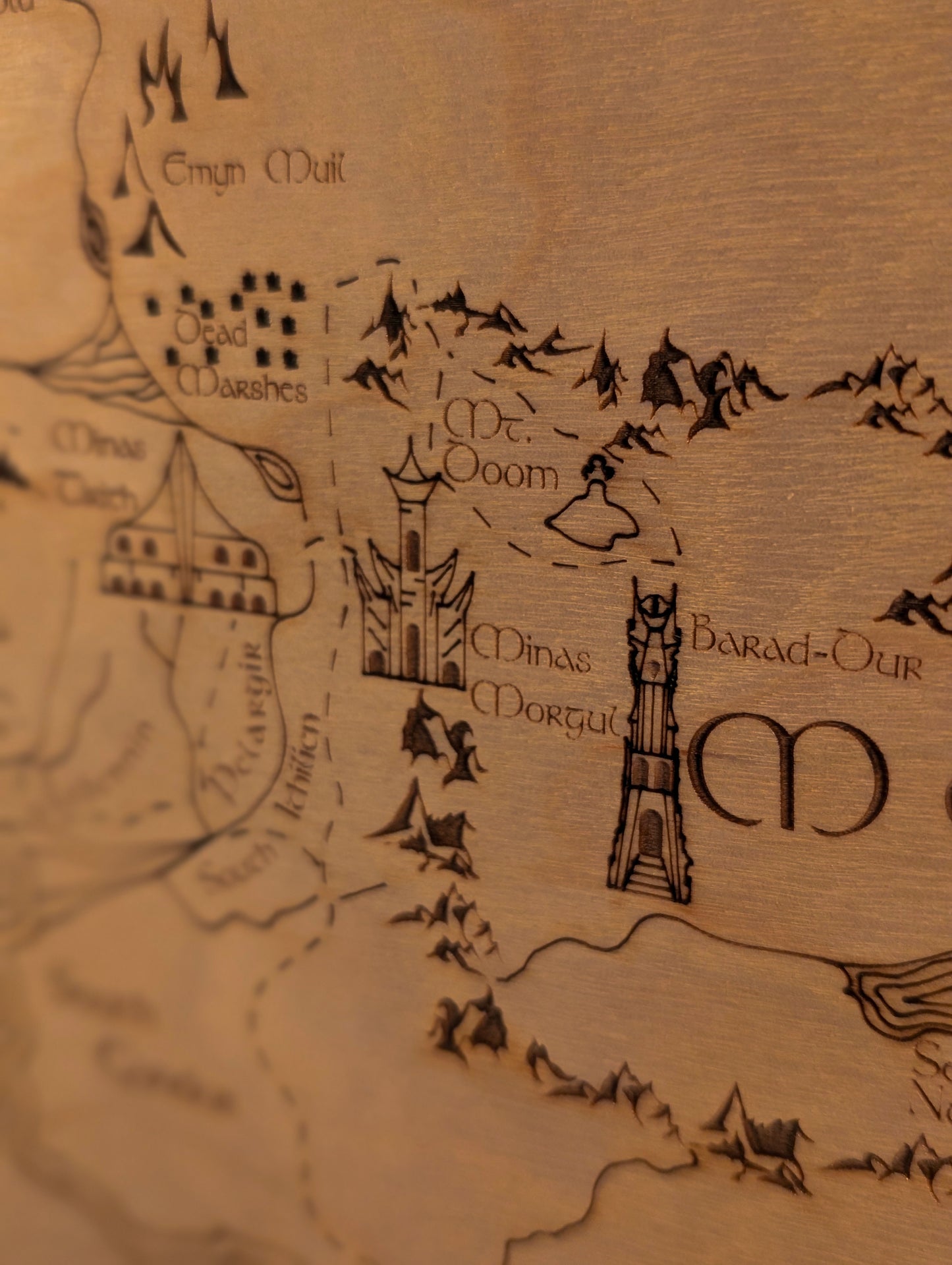 Engraved Map of Middle Earth