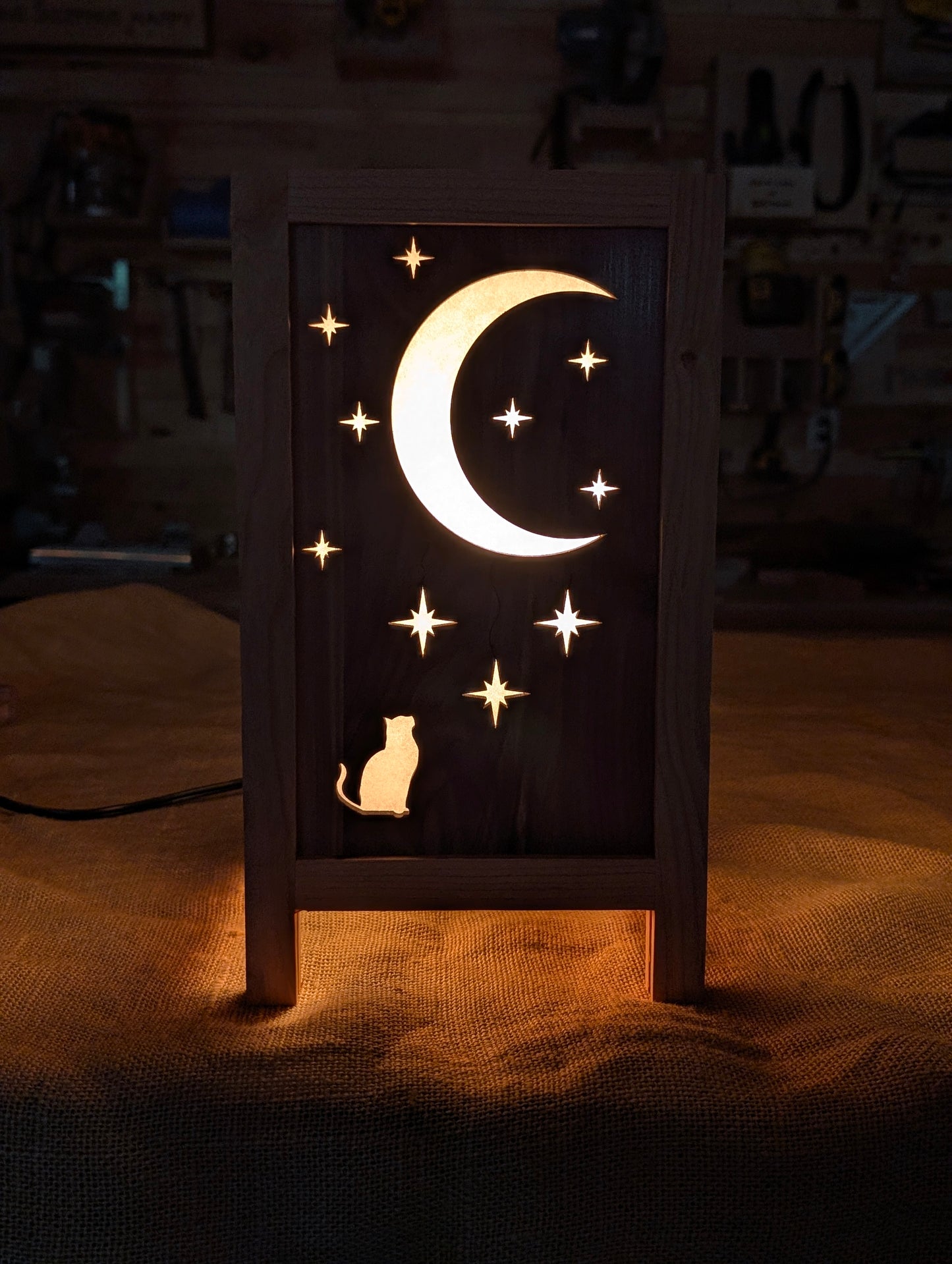 Cat and Moon Lamp