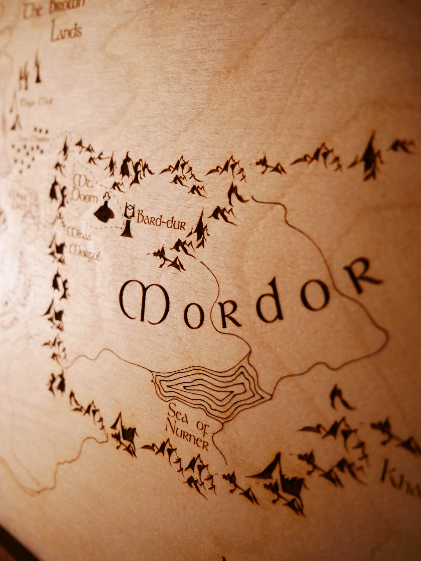 Engraved Map of Middle Earth