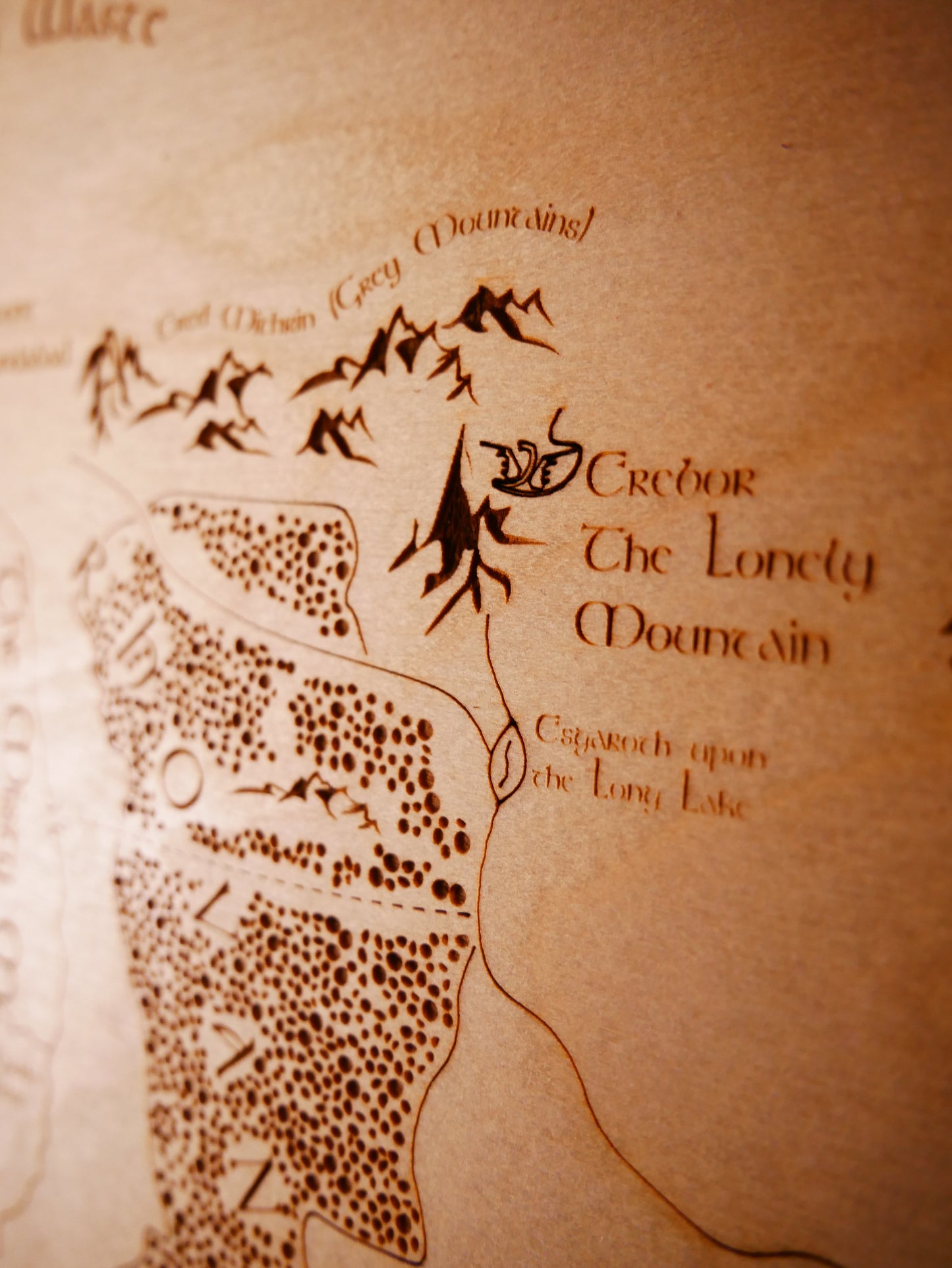 Engraved Map of Middle Earth