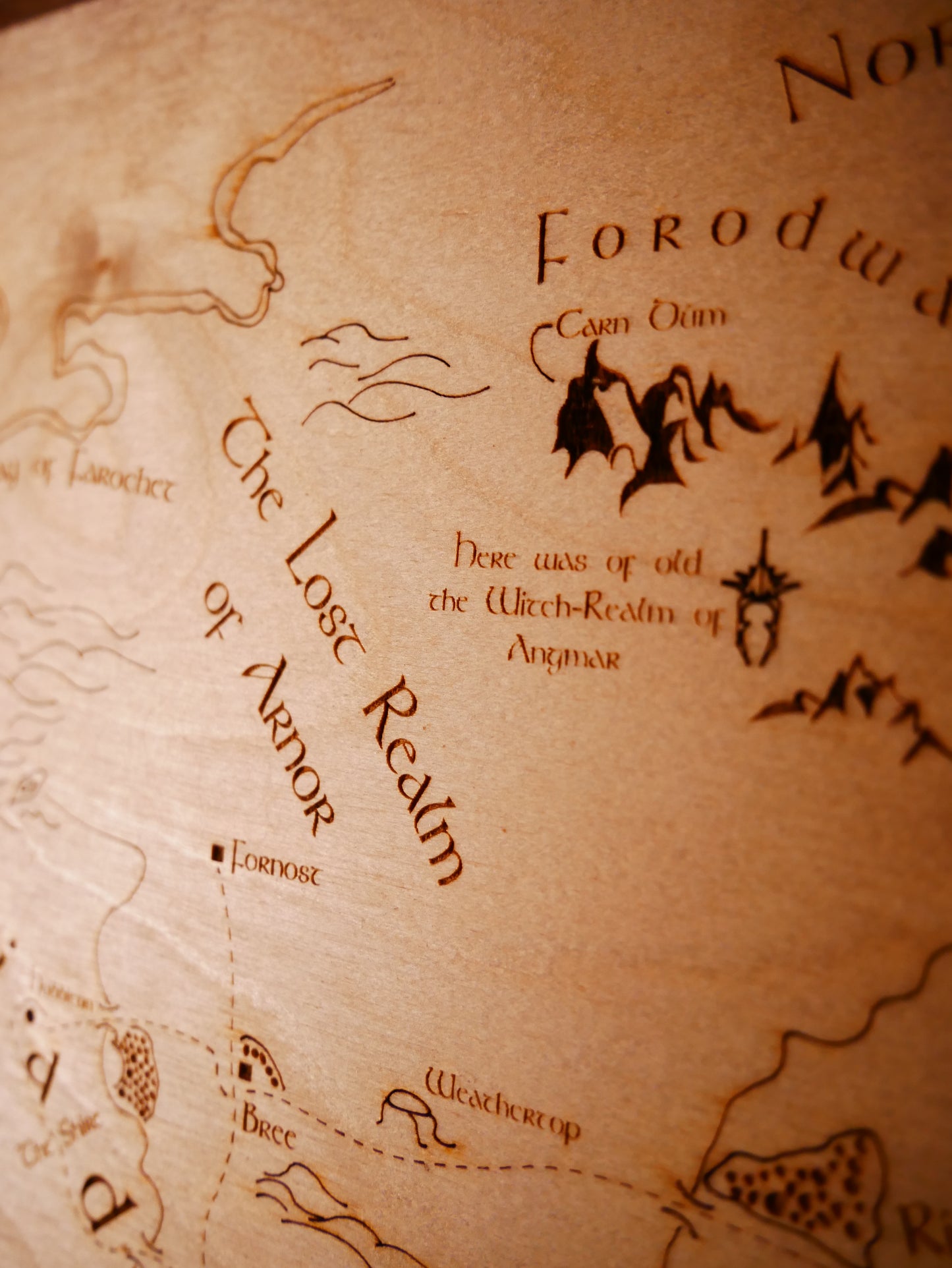 Engraved Map of Middle Earth