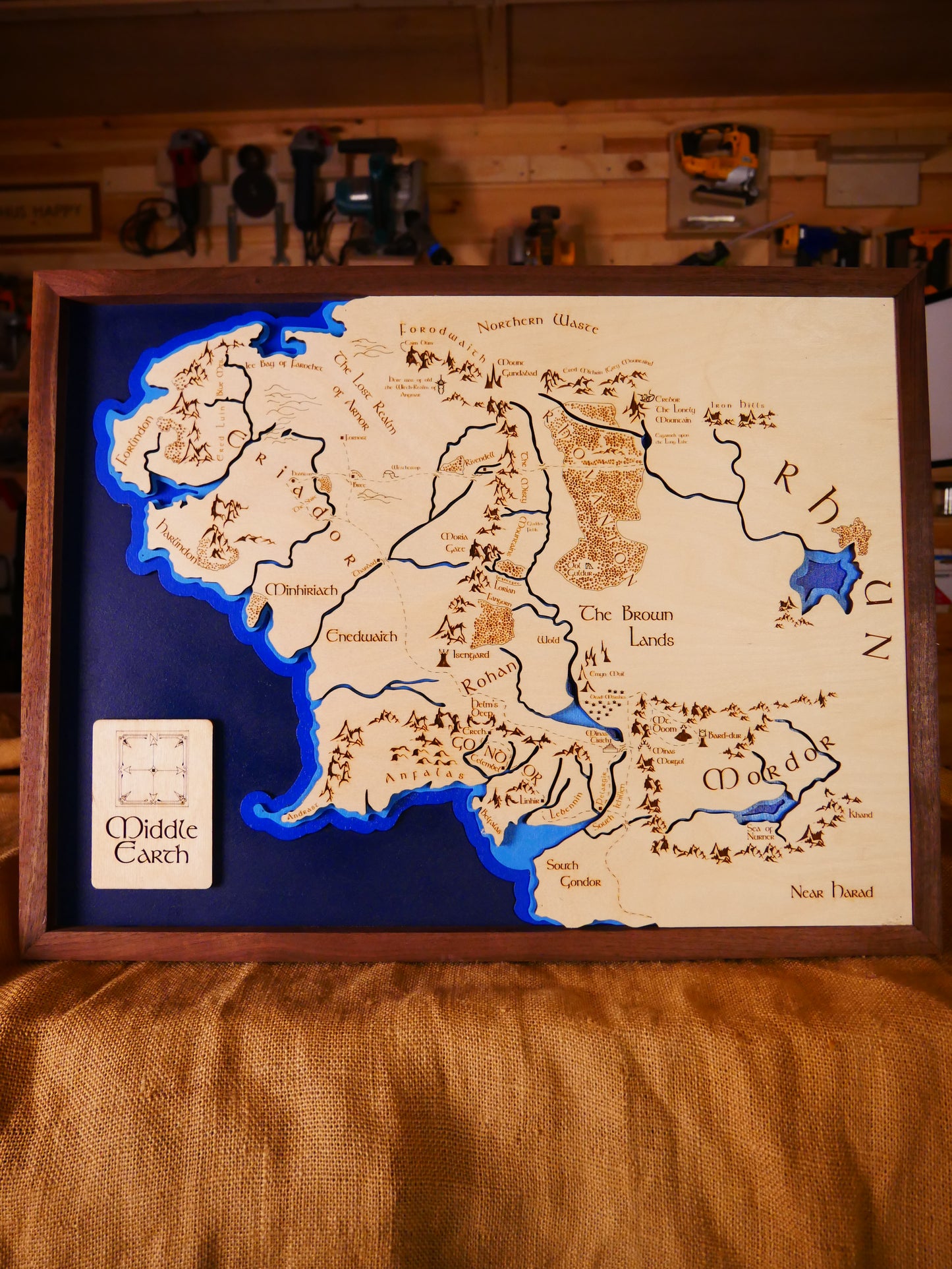 Topographical Map of Middle Earth