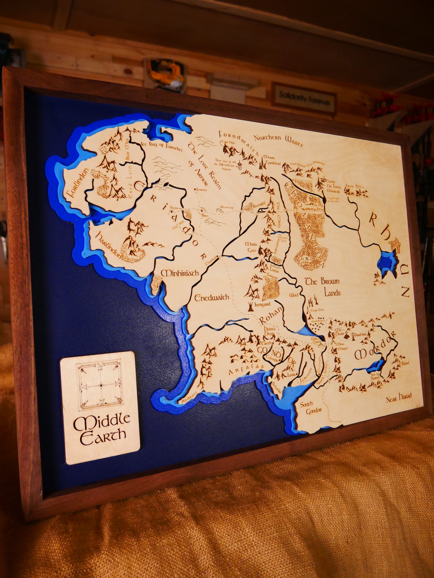 Topographical Map of Middle Earth