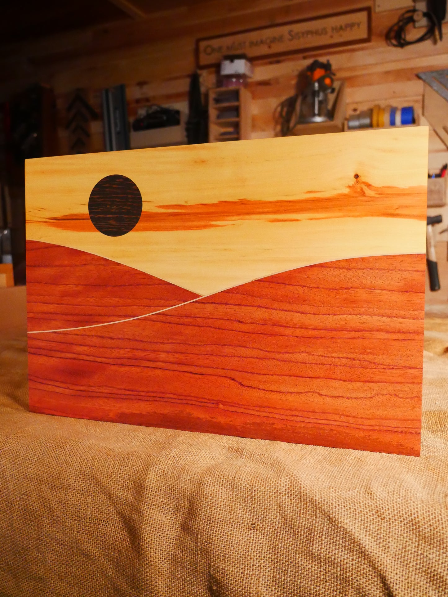 Yellowheart Sky over Red Zebrawood