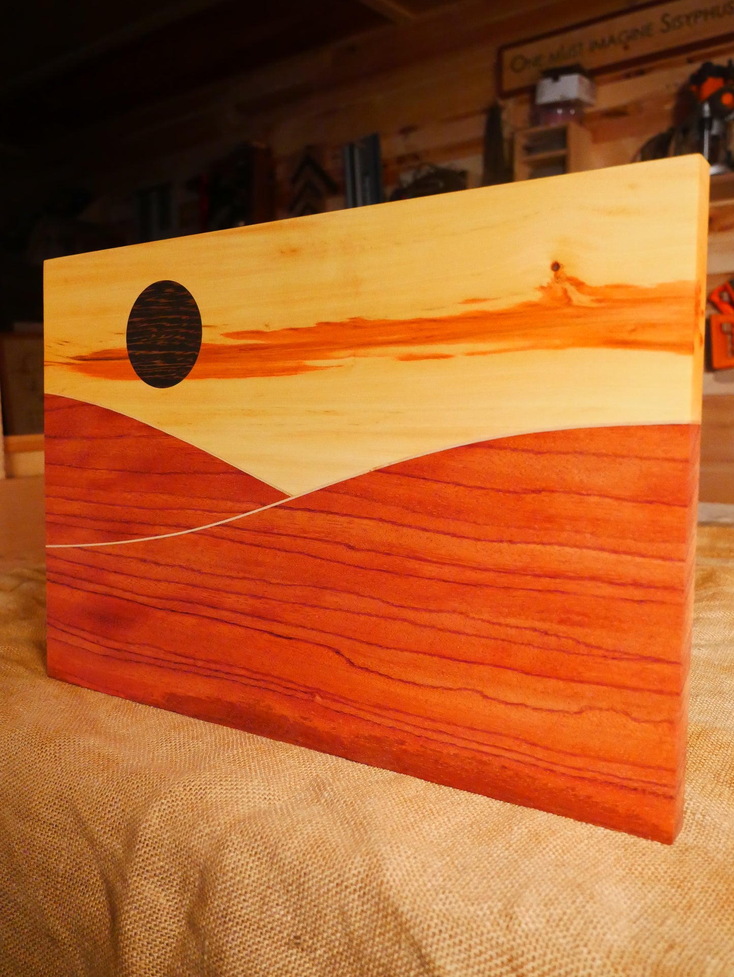 Yellowheart Sky over Red Zebrawood