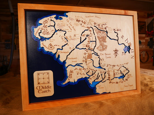 Topographical Map of Middle Earth