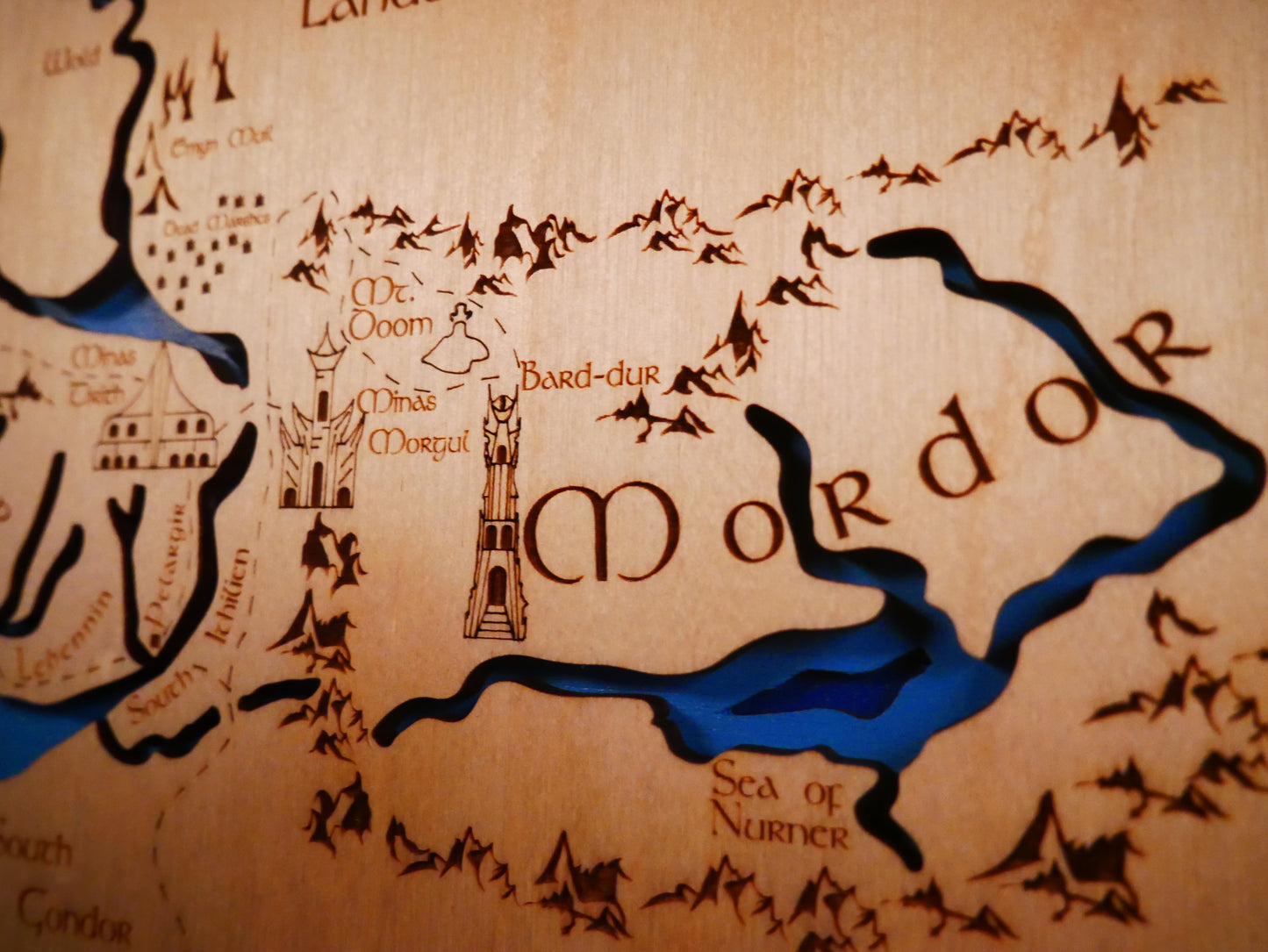 Topographical Map of Middle Earth