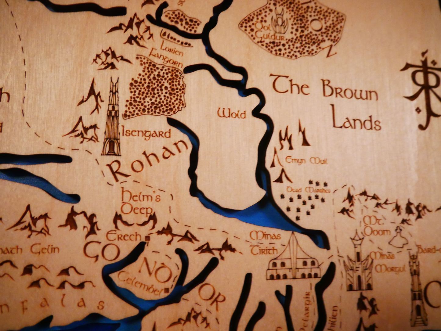 Topographical Map of Middle Earth