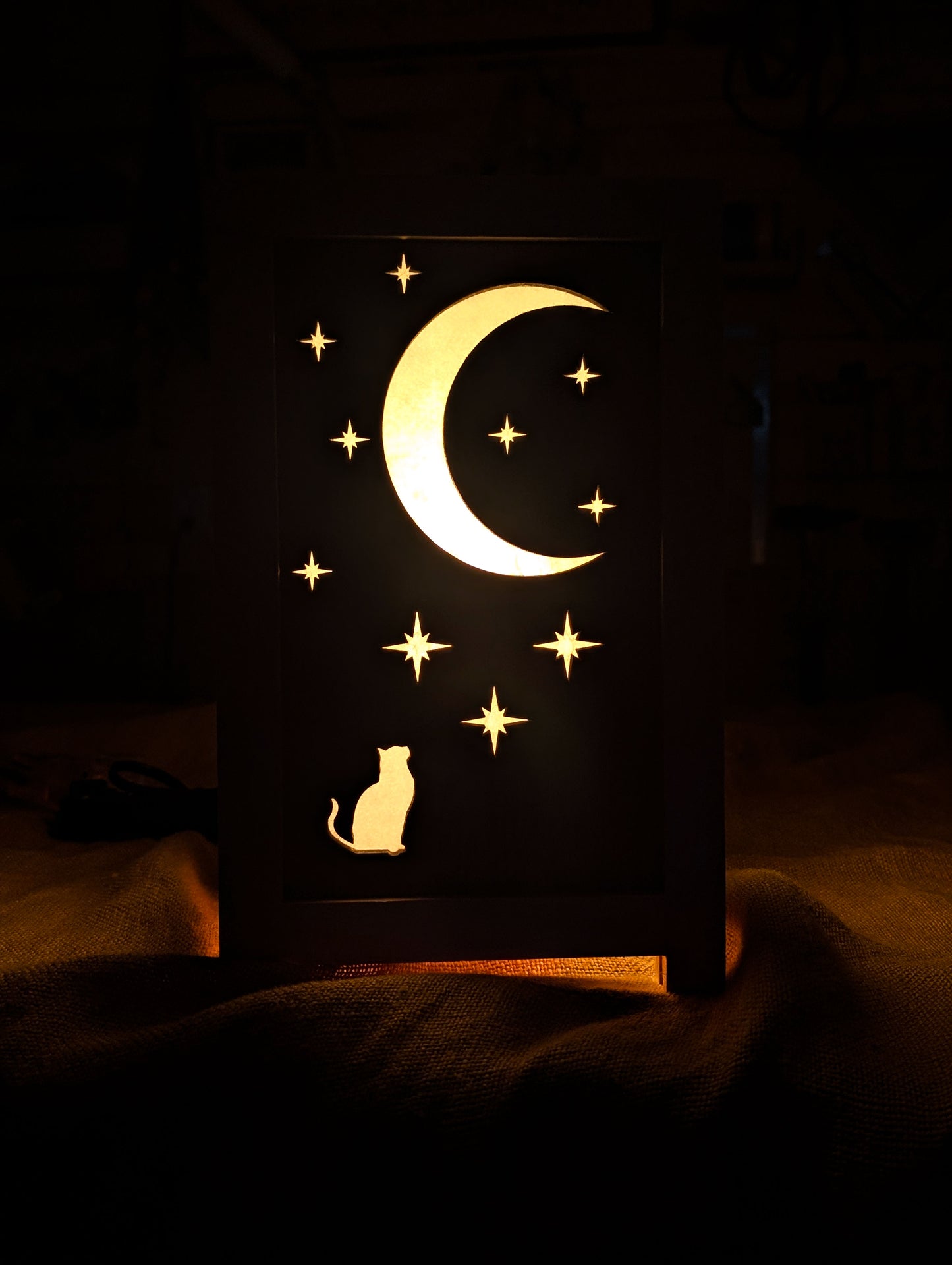 Cat and Moon Lamp
