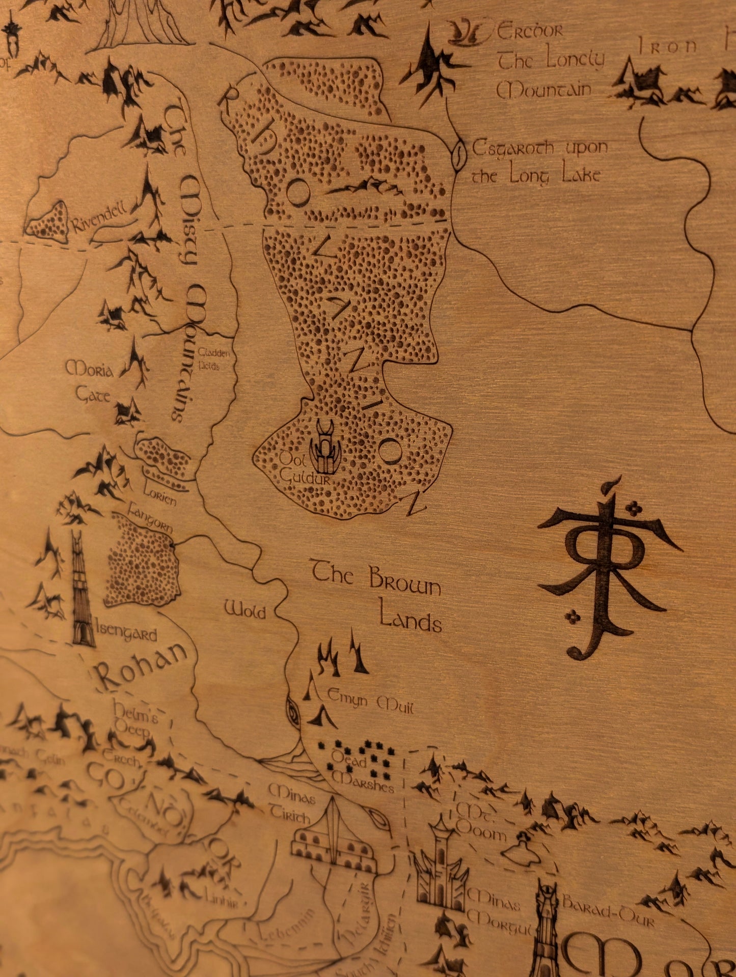 Engraved Map of Middle Earth
