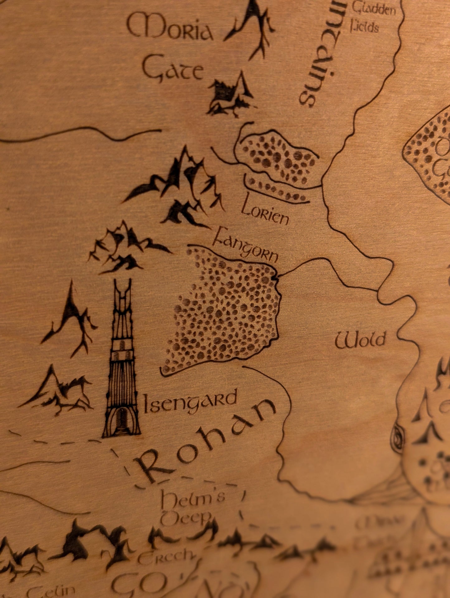 Engraved Map of Middle Earth